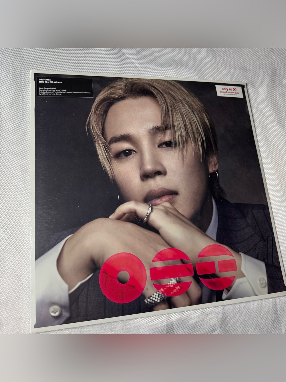 BTS ARIRANG : Jimin Burgundy Target Exclusive Vinyl (NEW, SEALED)